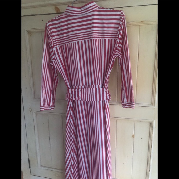 Zara Woman Red & White Striped Cotton Cala Dress.  EUC. - Picture 5 of 12
